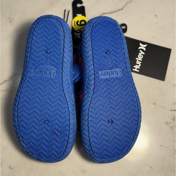 Hurley Kona-T Toddler Water Shoes Size 9 Blue & Red Closed Toe Hook & Loop Close - Picture 4 of 5